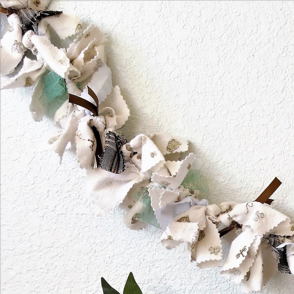 Woodland Nursery Decor Rag Garland, Baby Forest Animals Decor, Baby Shower Gift